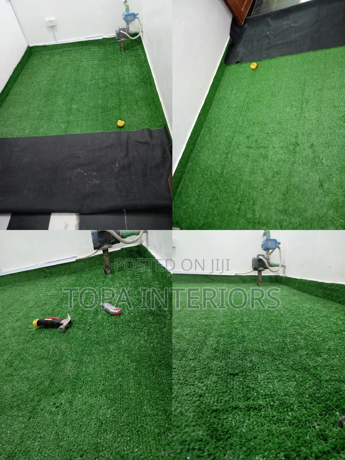 Water Resistant Artificial Green Astro Turf Grass Carpets