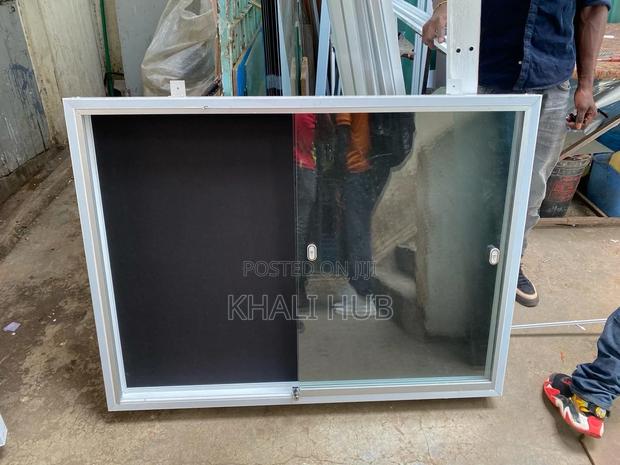 Lockable Noticeboard Notice Boad Glass Sliding★ Pin Board - main view