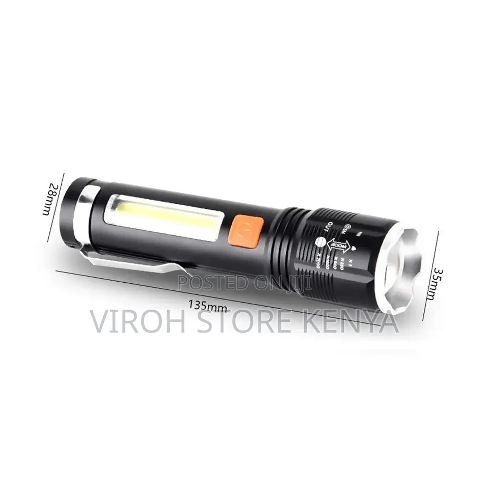 XHP50 Flashlight Torch Zoom Rechargeable Torch