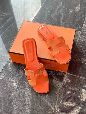 Hermes Women Sandals Orange in Color