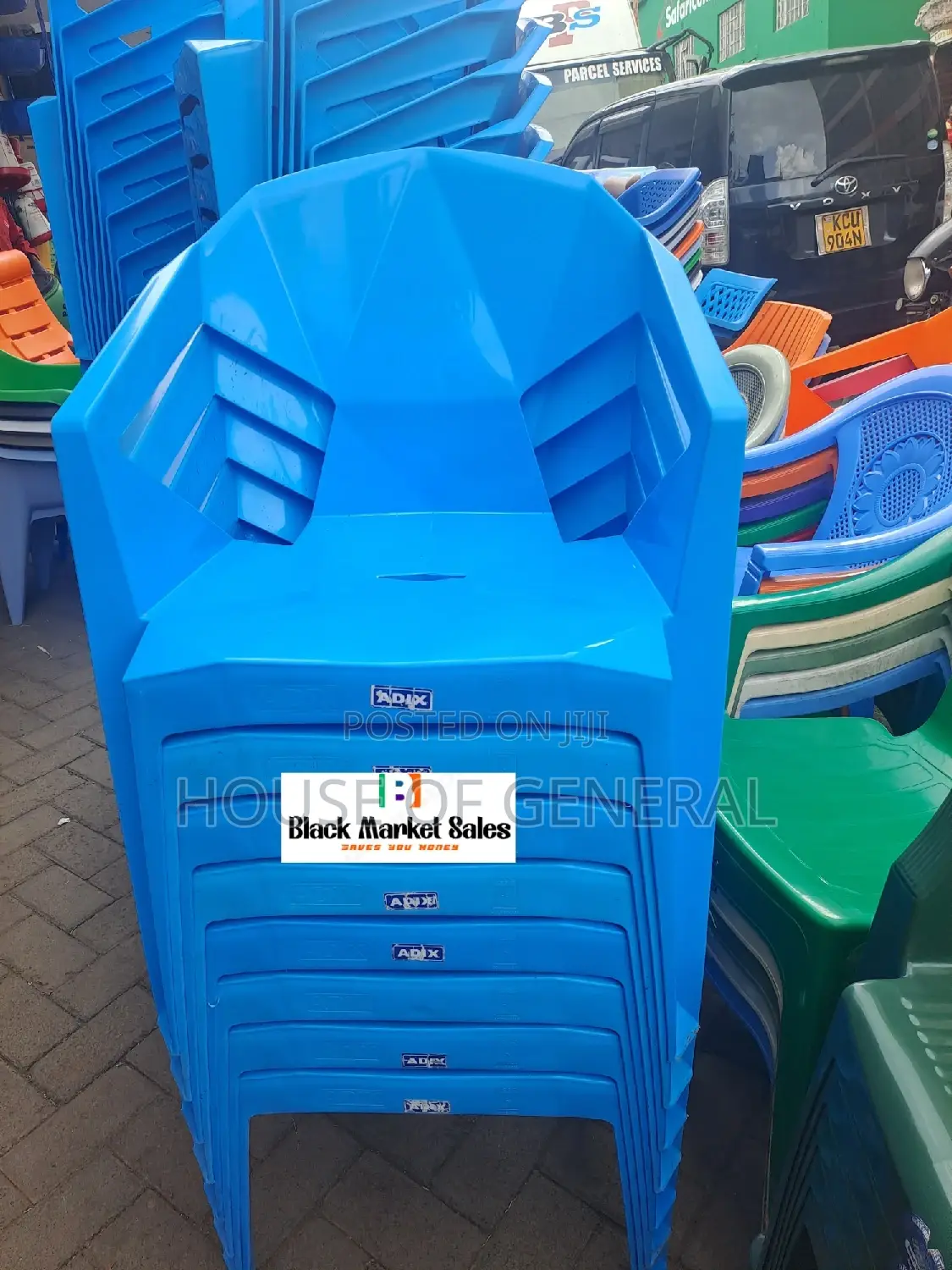 Blue Diamond Plastic Chair
