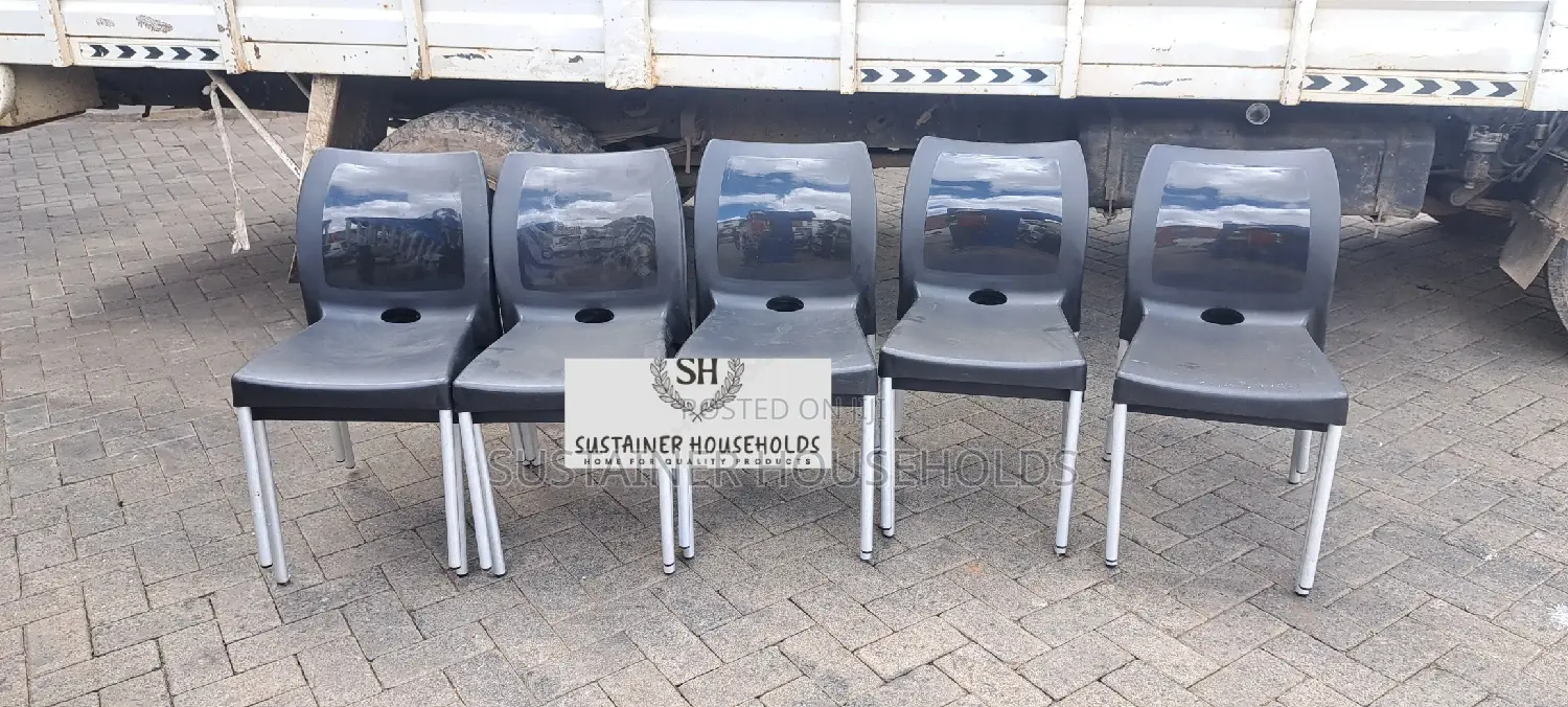 Black Bruno Complast Plastic Chairs