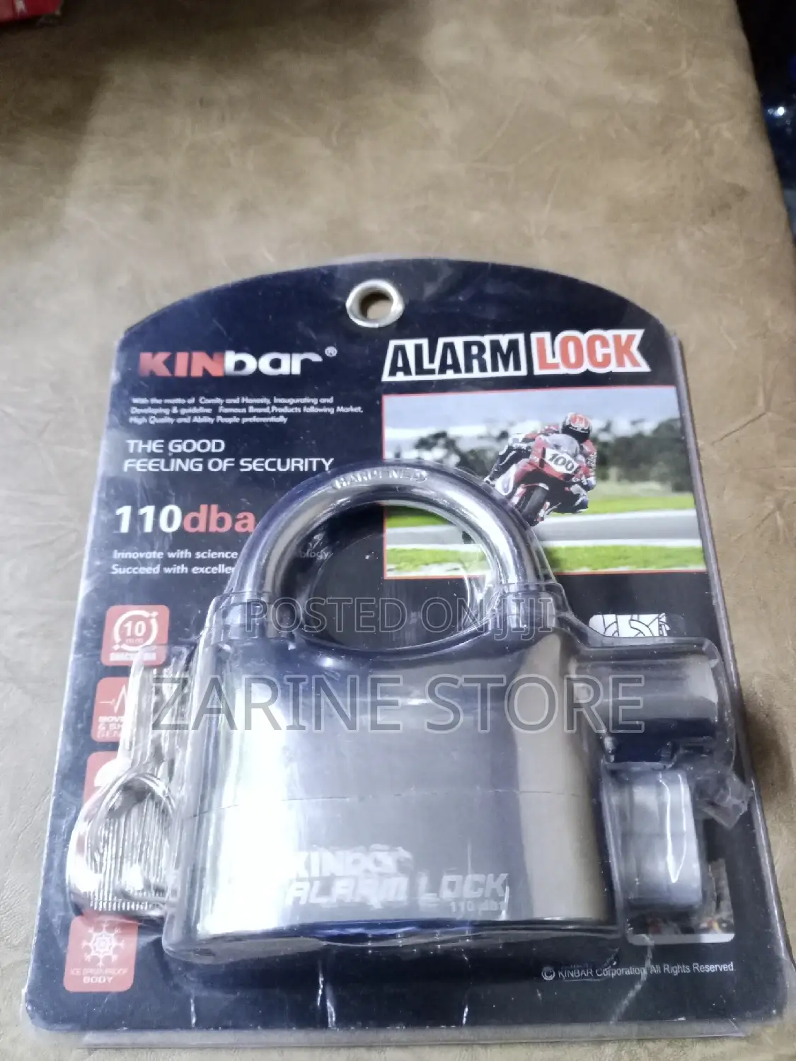 Alarm Padlock Movement Shock Sensor Water Resistant