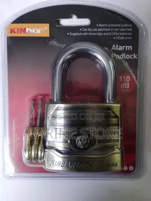 Kinbarlock 70mm Alarm Padlock With LR44 Batteries