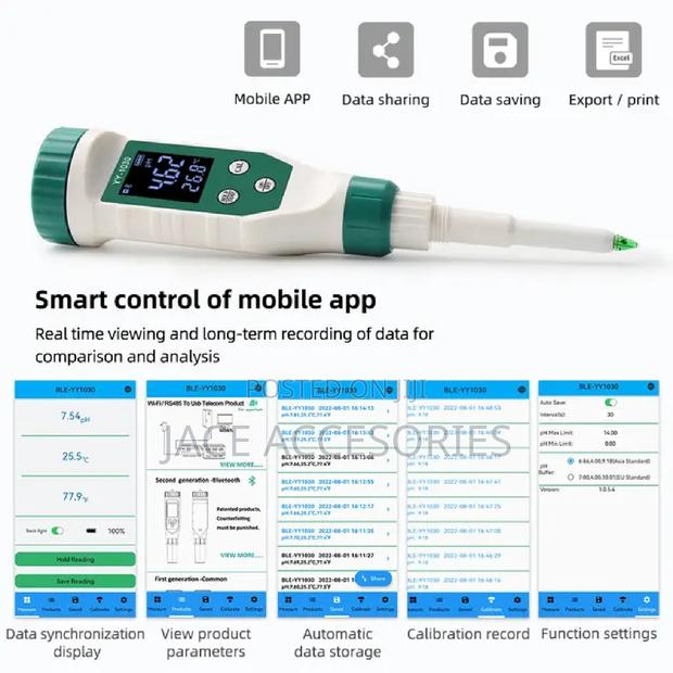 Digital Bluetooth 5 in One Ph,Tds,Ec Tester - thumbnail 3