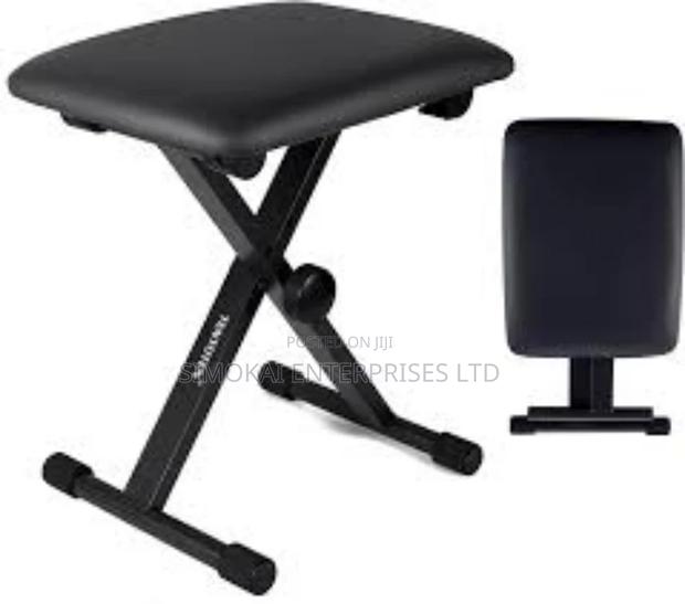 Padded Keyboard / Piano Bench (Black) - main view