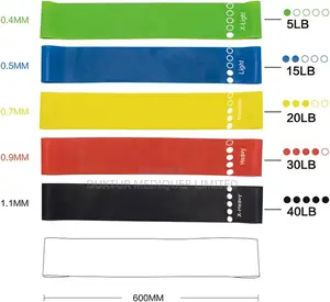 5pcs Resistance/ Exercise Bands Latex Material
