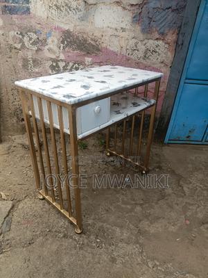 Manicure Marble Table, Black and White - thumbnail 2