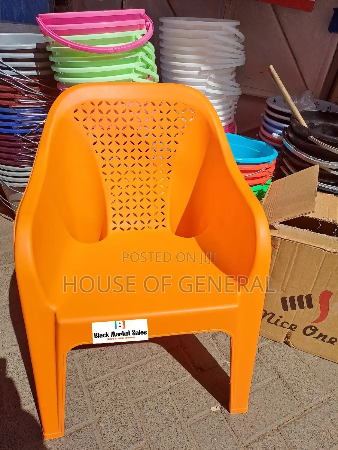 Orange Skyplast Plastic Chair