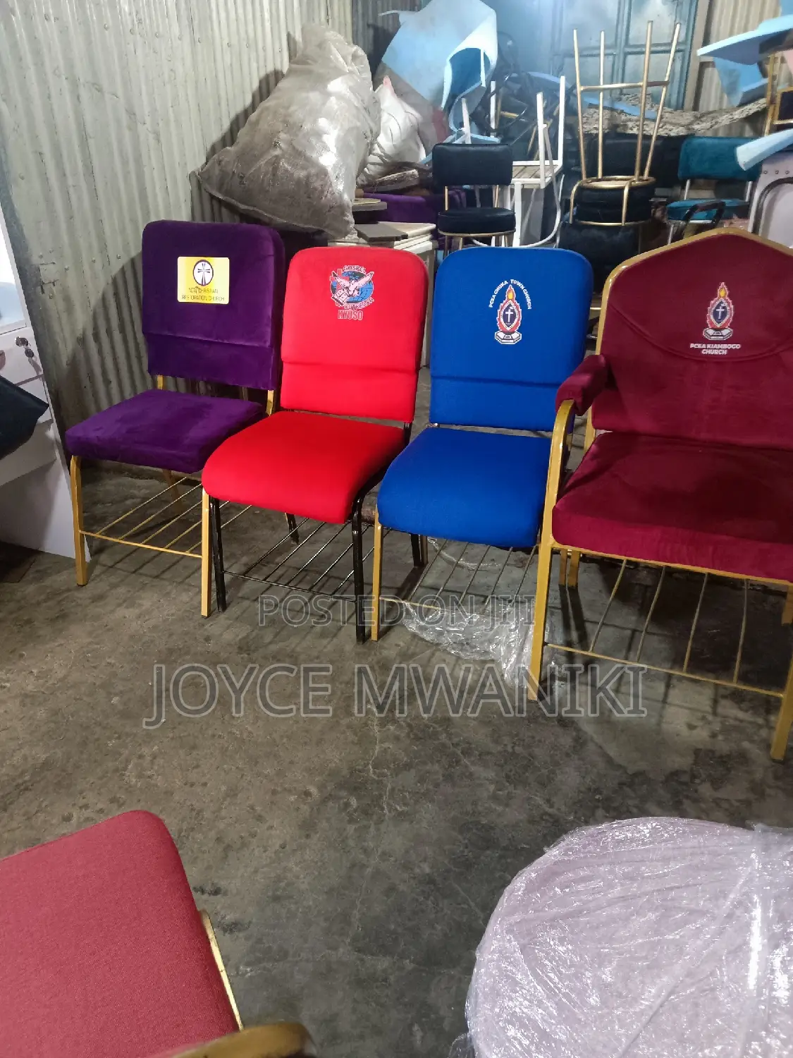 Church Chairs, Different Colours 