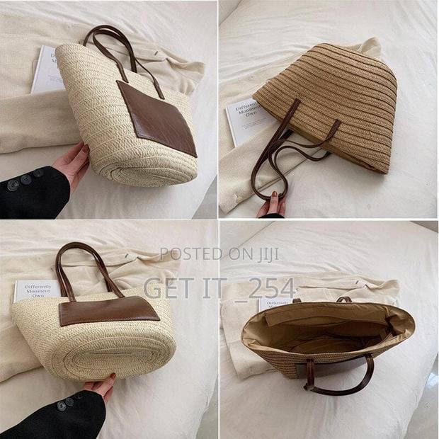Camilla Straw Woven Beach Bag - thumbnail 4