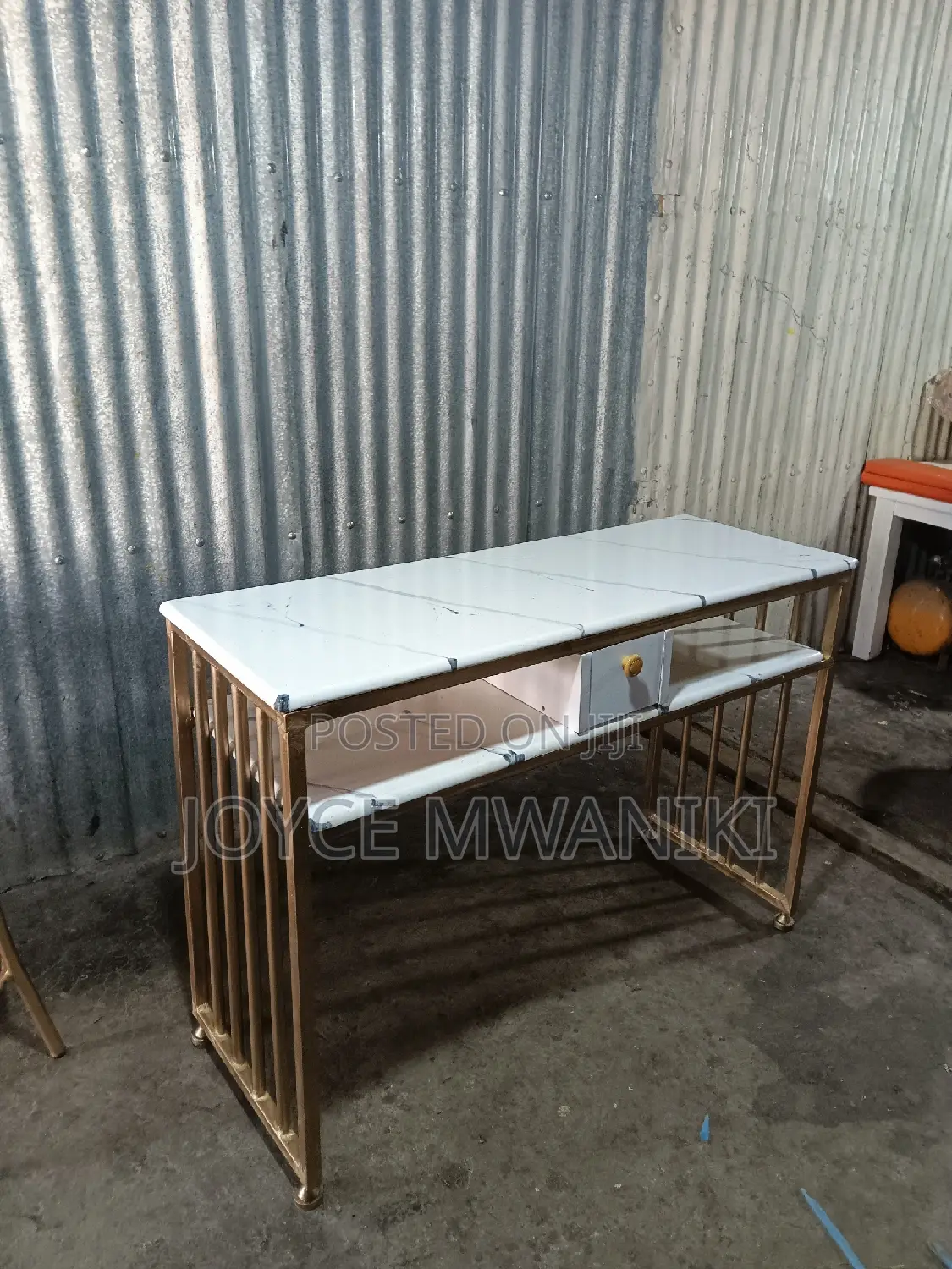 Manicure Marble Table Double 4 Seater 
