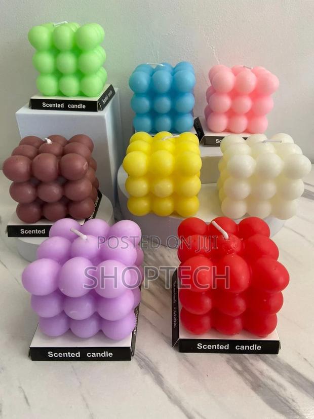 Bubble Cube Candle Silicone Mold - main view