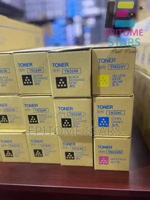 Konica Minolta TN324 (TN-324) Complete Toner Cartridge Set