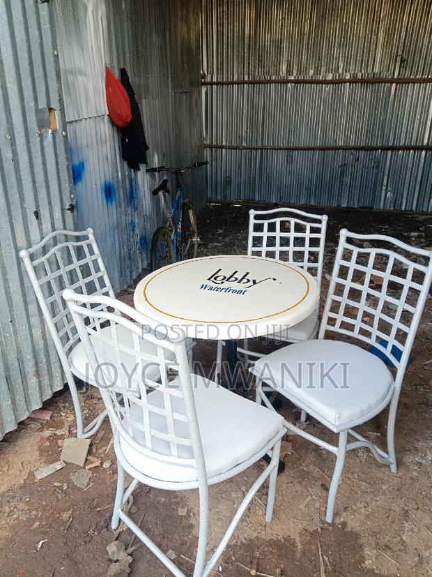 Restaurant Set, Powder Coated White 