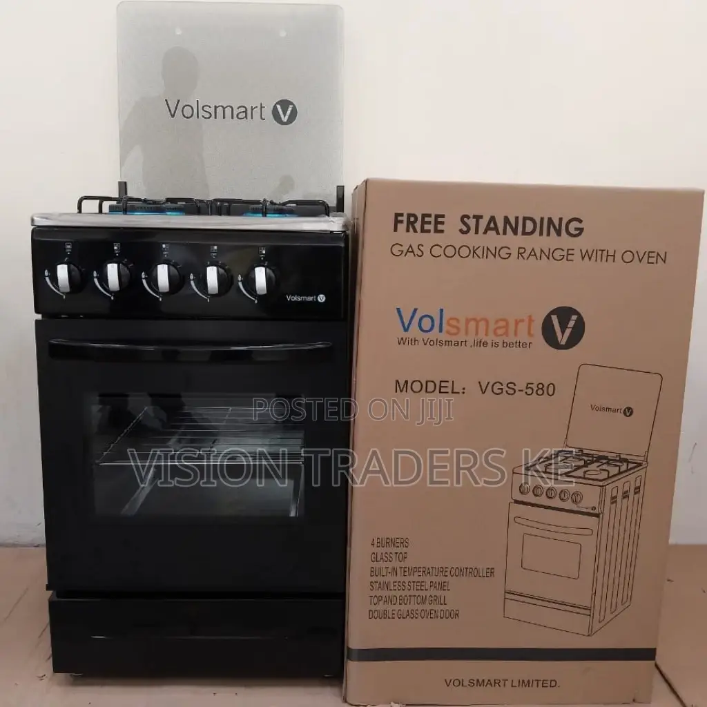 Volsmart 50*55 Four Gas Burner With Gas Oven With Grill.