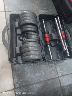 30kg Adjustable Dumbbell Barbell Set, 15kg on Each Dumbbell