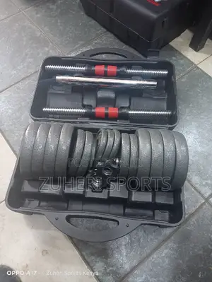 30kg Adjustable Dumbbell Barbell Set, 15kg on Each Dumbbell