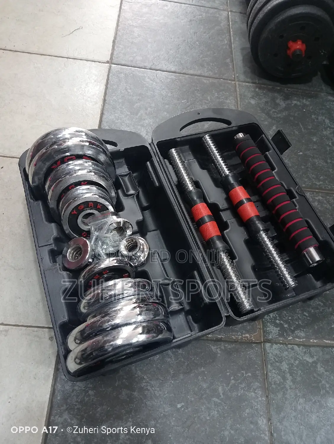 20kg Adjustable Dumbbell Barbell Set Cast Iron