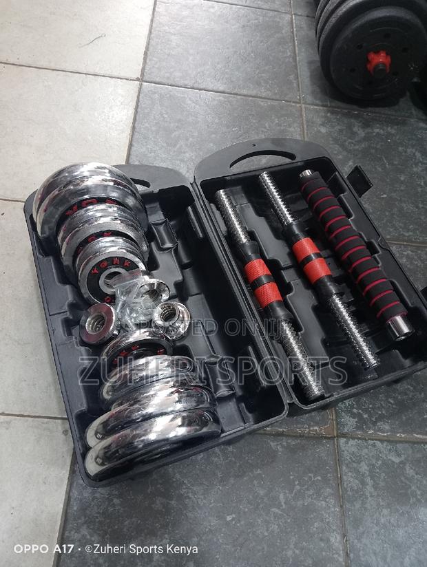 20kg Adjustable Dumbbell Barbell Set Cast Iron