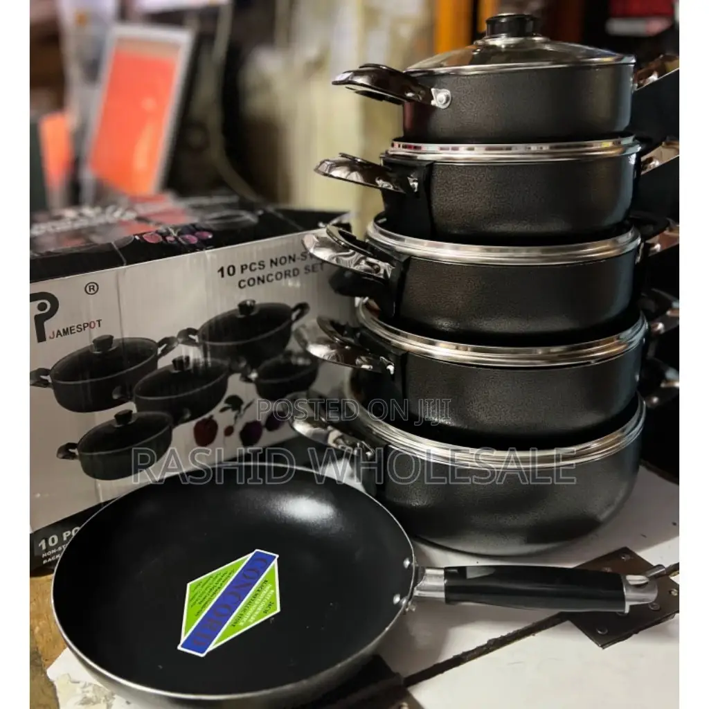 ✓Jp10 Pieces Nonstick Cookware Set