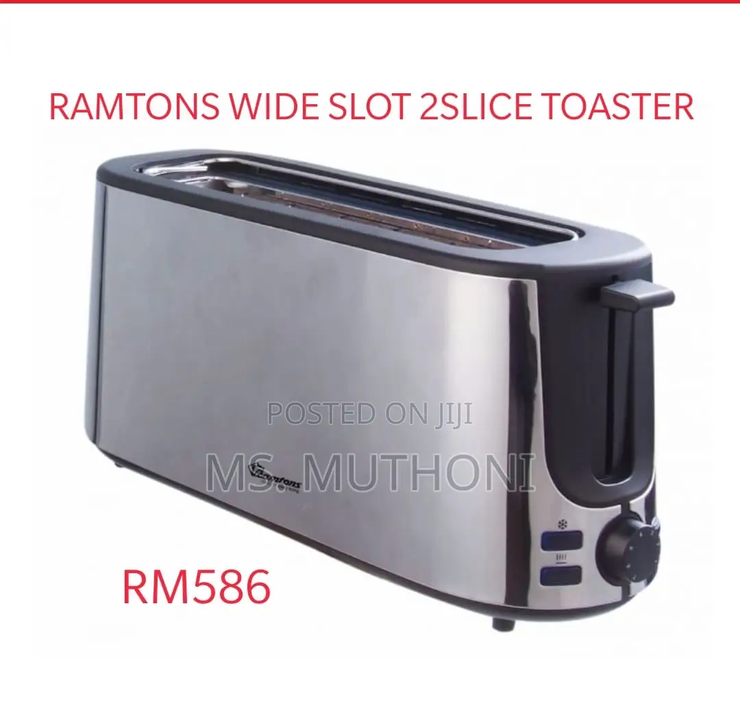 RM586 Ramtons Wide Slot 2slice Toaster