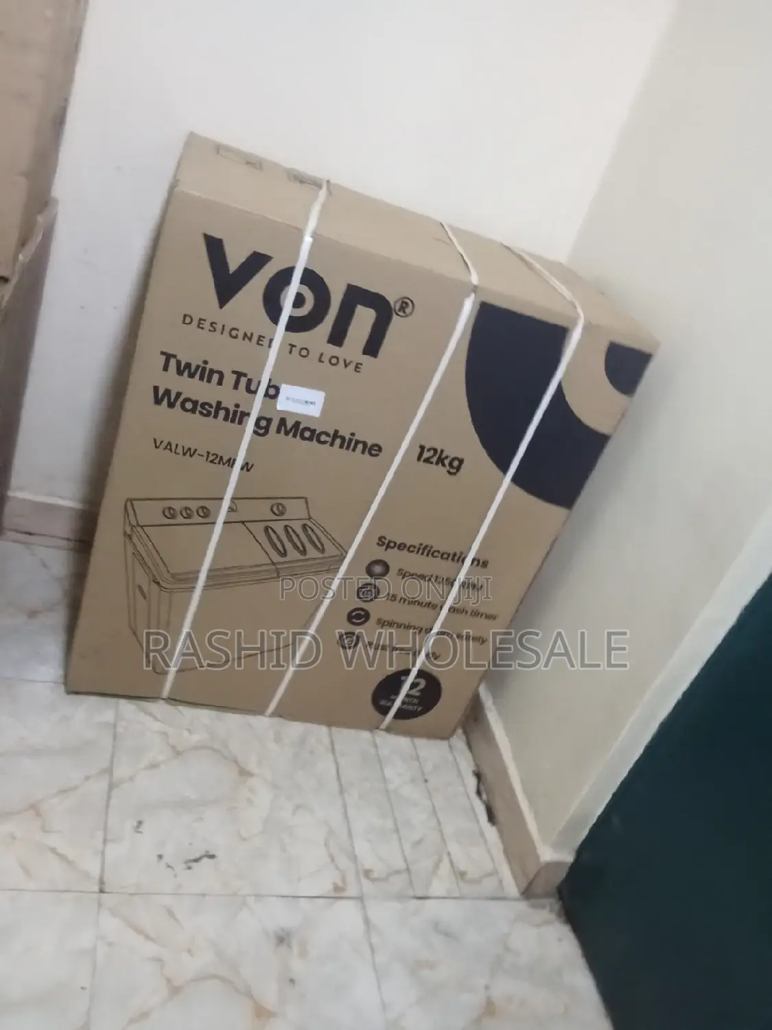 Von 12kgs Twin Tub Washing Machine