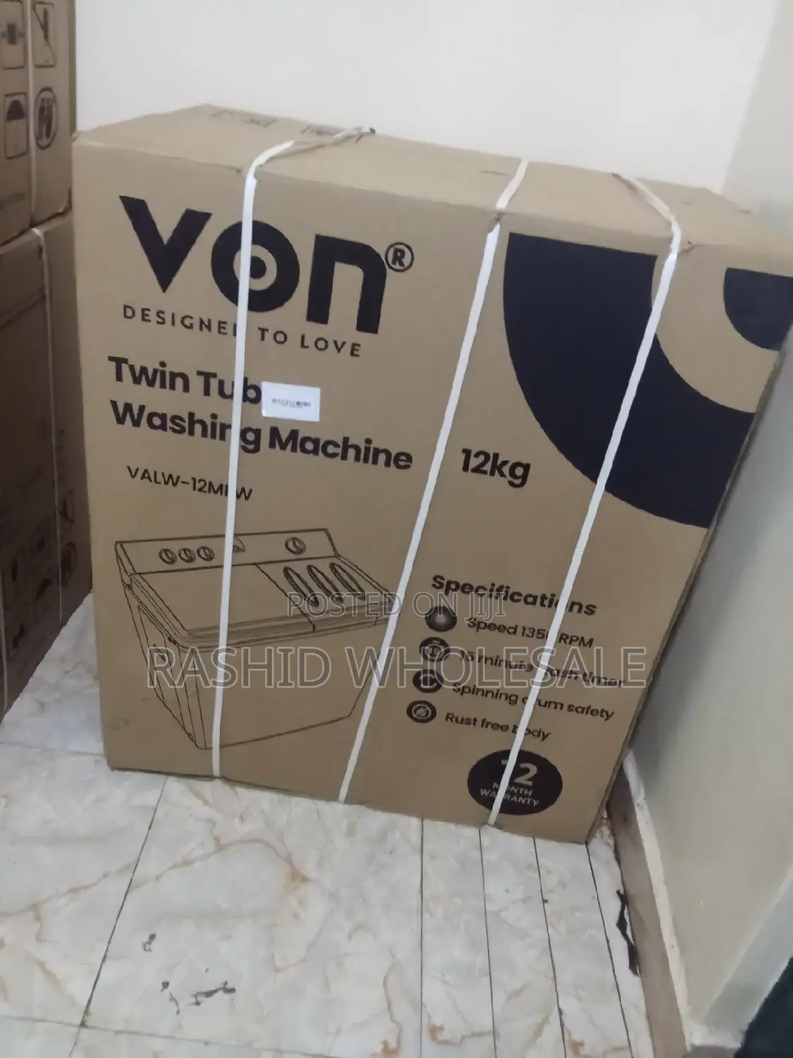 Von Twin Tub Washing Machine 13kgs