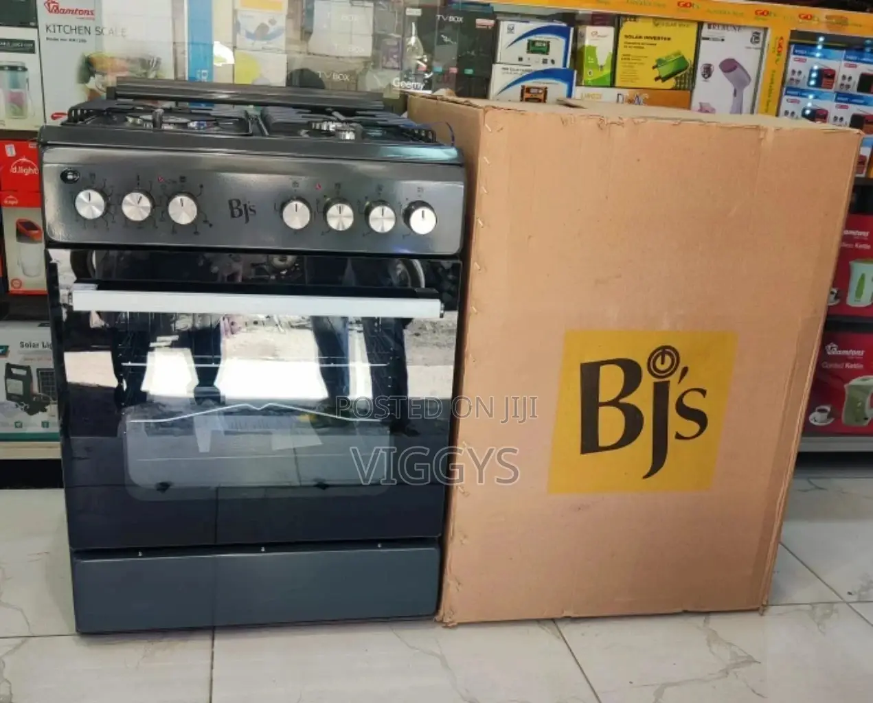 BJS Standing Cooker 60 by 60 Silver