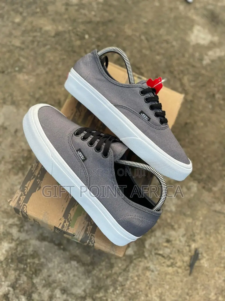 Gray Double Sole Vans Unisex