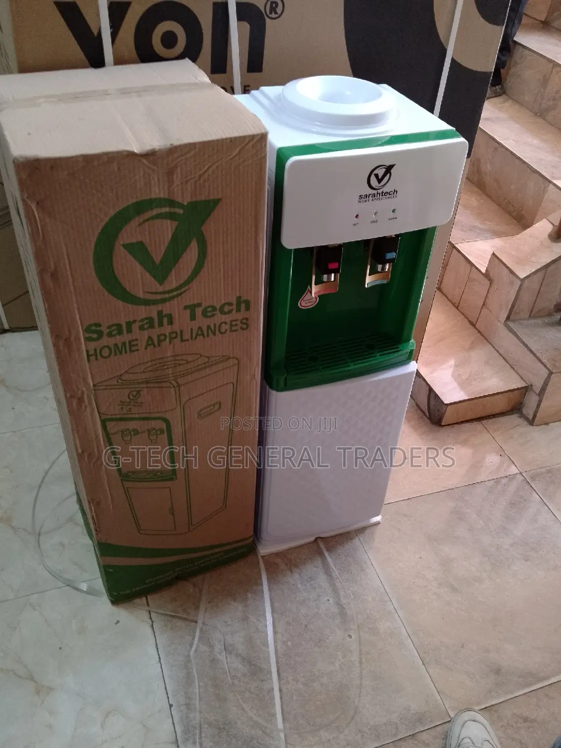 Sarahtech Hot and Cold Stainless Steel Tank Green Dispenser
