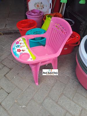 Pink Kids Feeding Plastic Chair - thumbnail 2