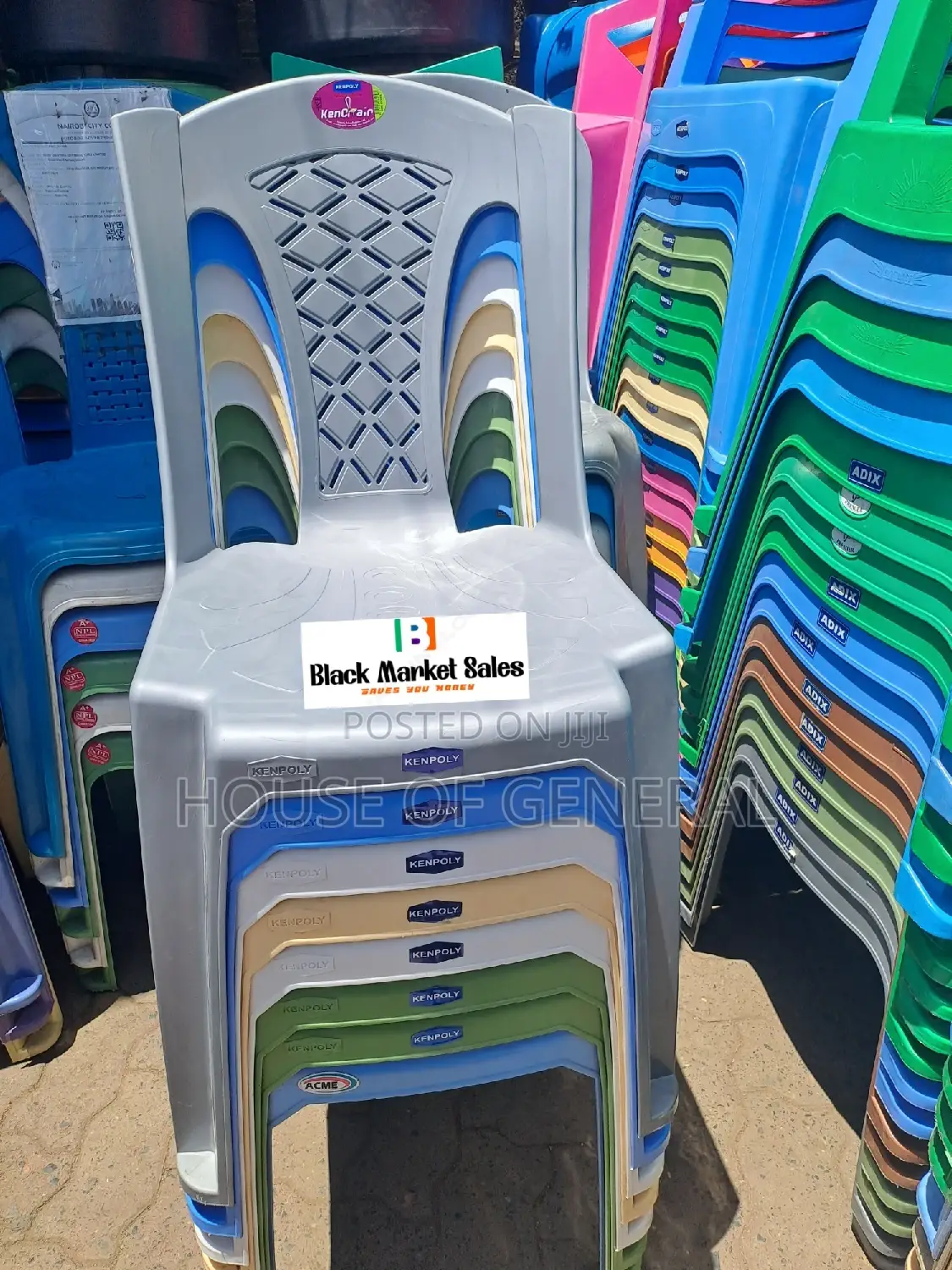 Armless Kenpoly Plastic Chair