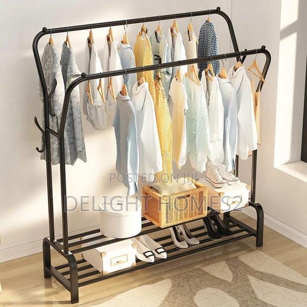 Curved Double Clothes Rack - main view