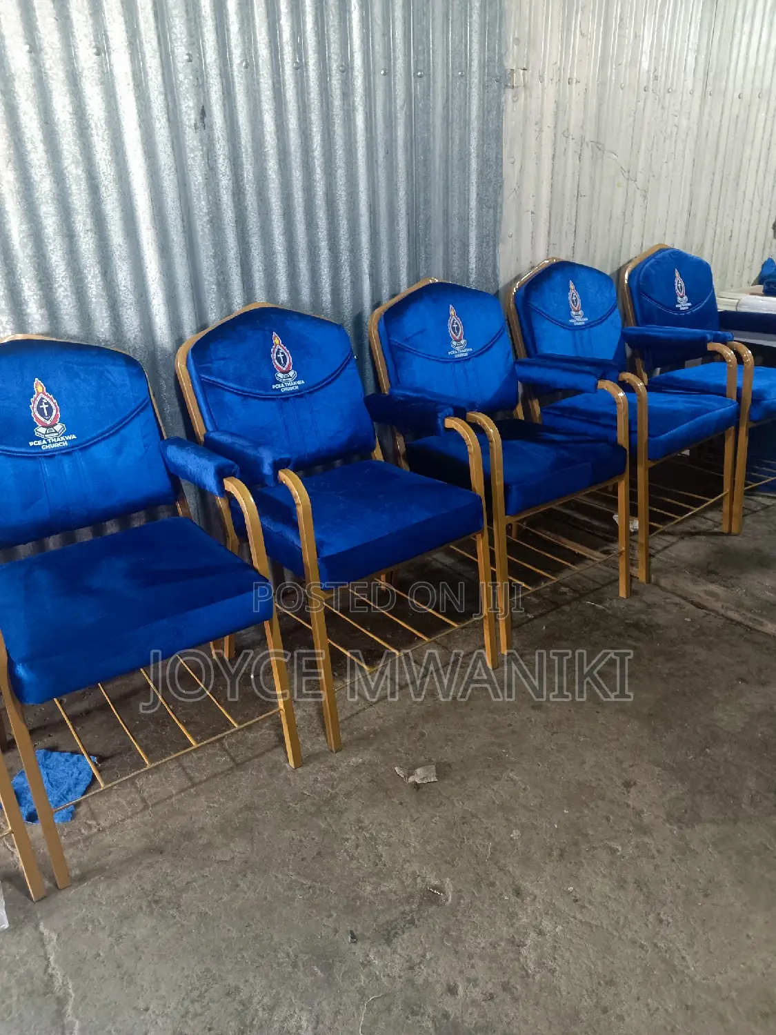 Church Chairs, With Armrest and Logo 