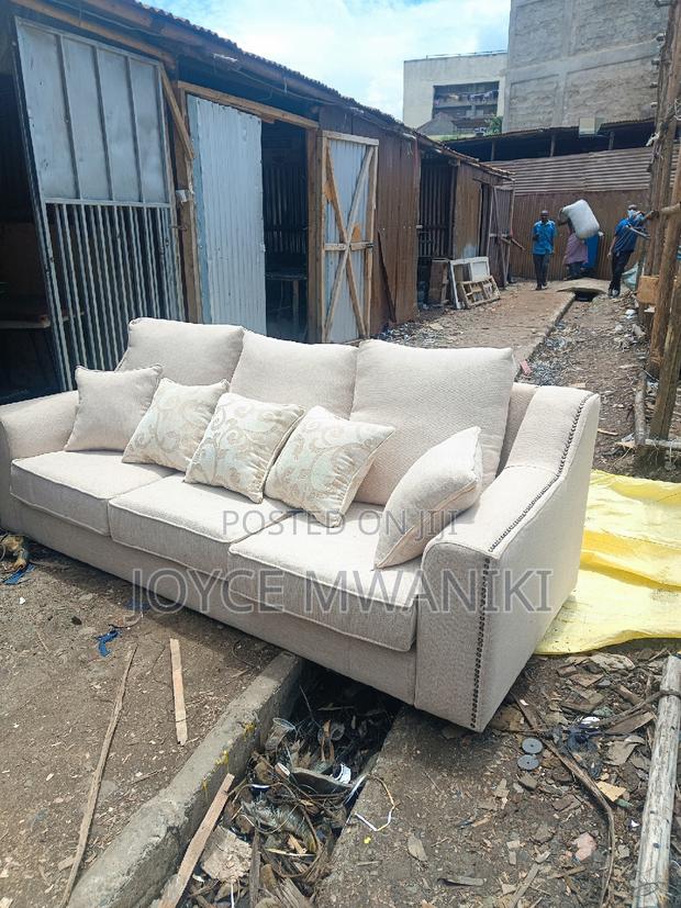 Sofa, 3 Seater Cream in Colour  - thumbnail 3