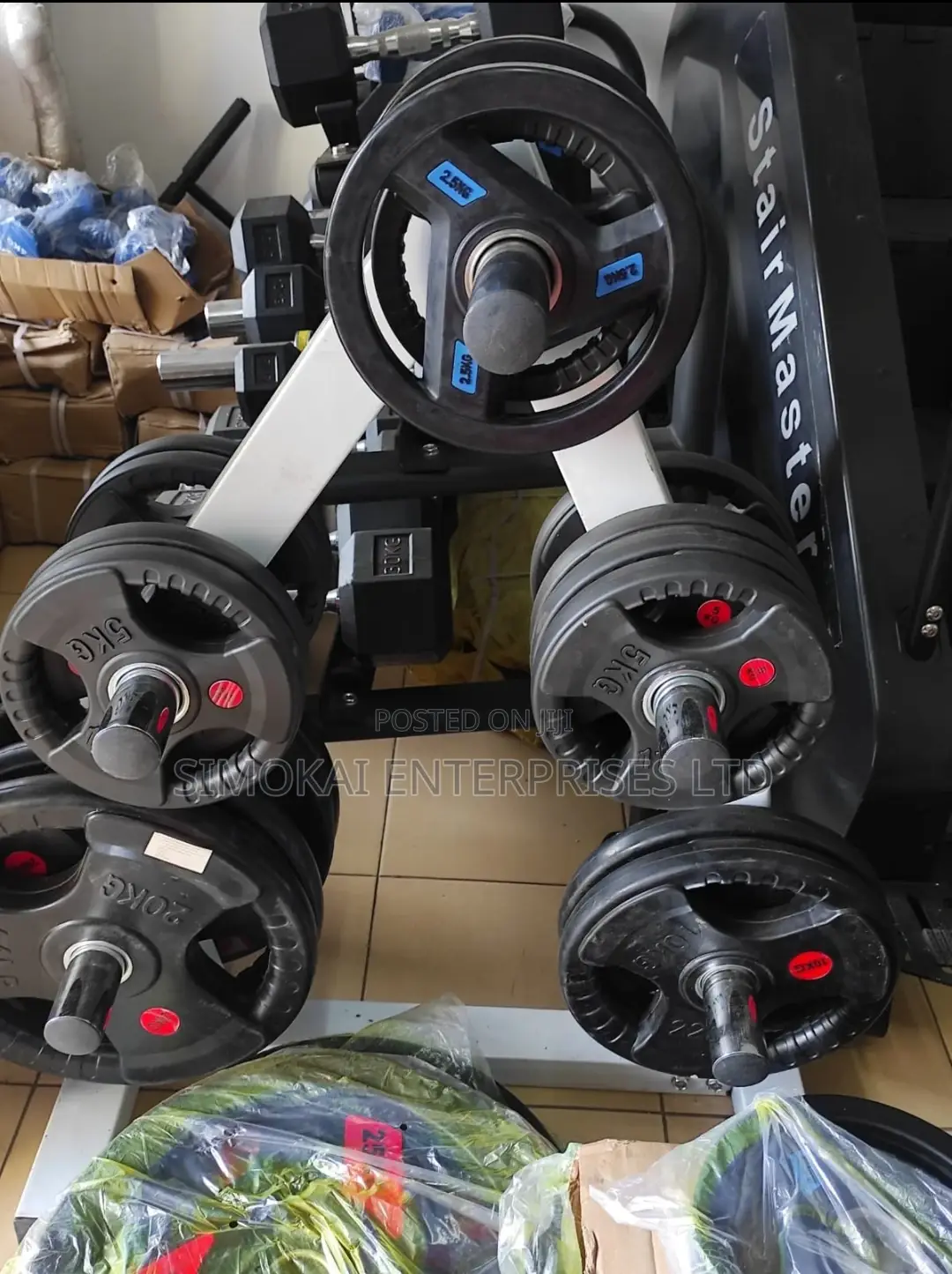 Assorted Gym Weights Barbell Weights