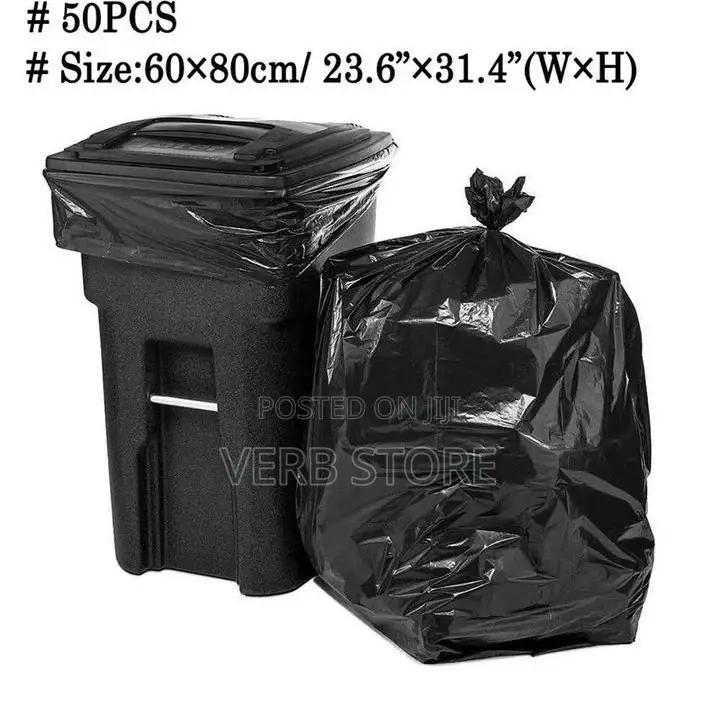 50 Pieces Set Black Large Size Garbage Bags