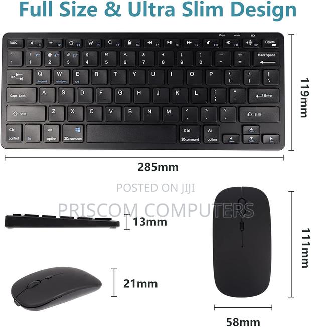 Mini Wireless Keyboard Mouse Combo for Smart Tv and PC - thumbnail 2
