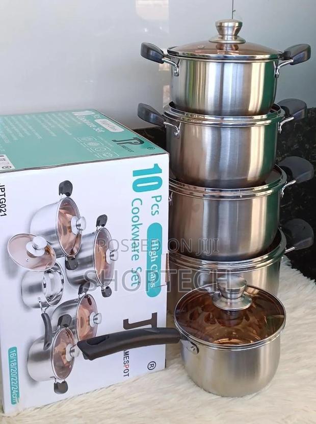 Jp 10pcs Cookware Set Stainless Steel - main view