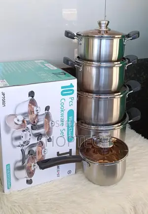 Jp 10pcs Cookware Set Stainless Steel