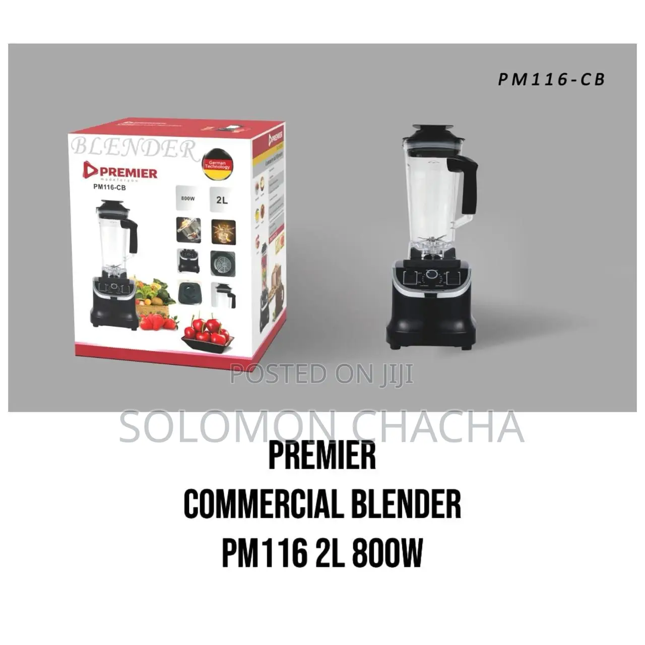Premier Commercial Blender PM116 2L 800W