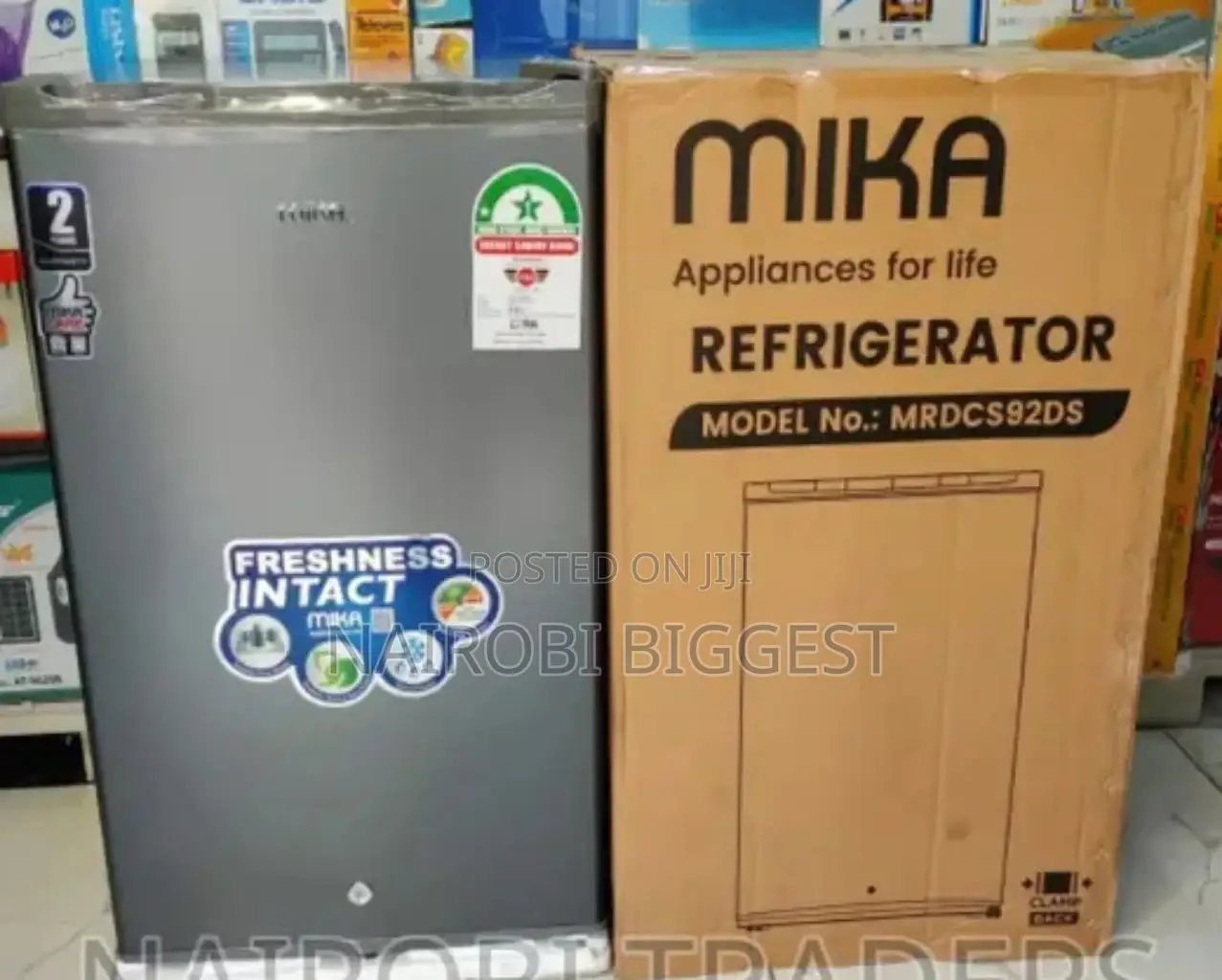 Mika 92litres Grey Single Door Refrigerator