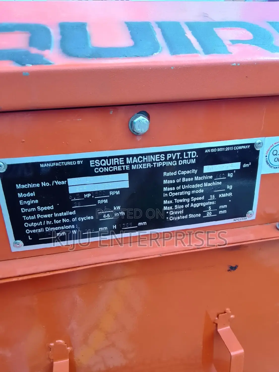 Esquire Brand 500litres Machine Available Now
