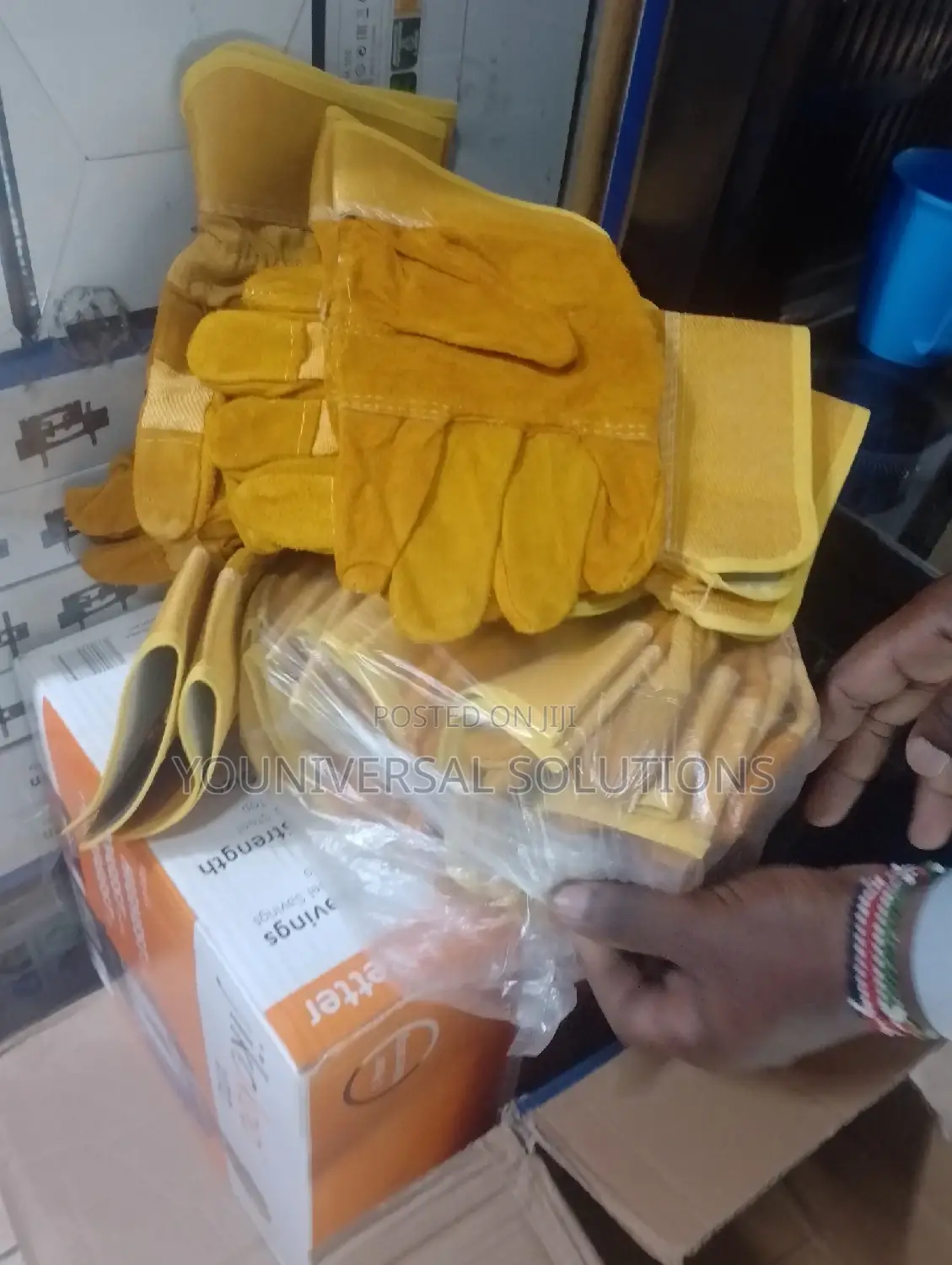 Healthcare Safety Leather Hand Gloves