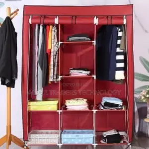 3 Column Metallic Wardrobes Brown