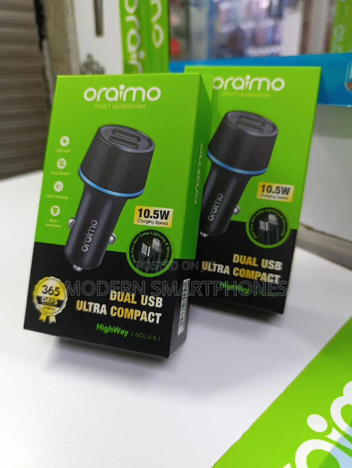 Complete Car Charger Oraimo Highway Dual USB Car Charger