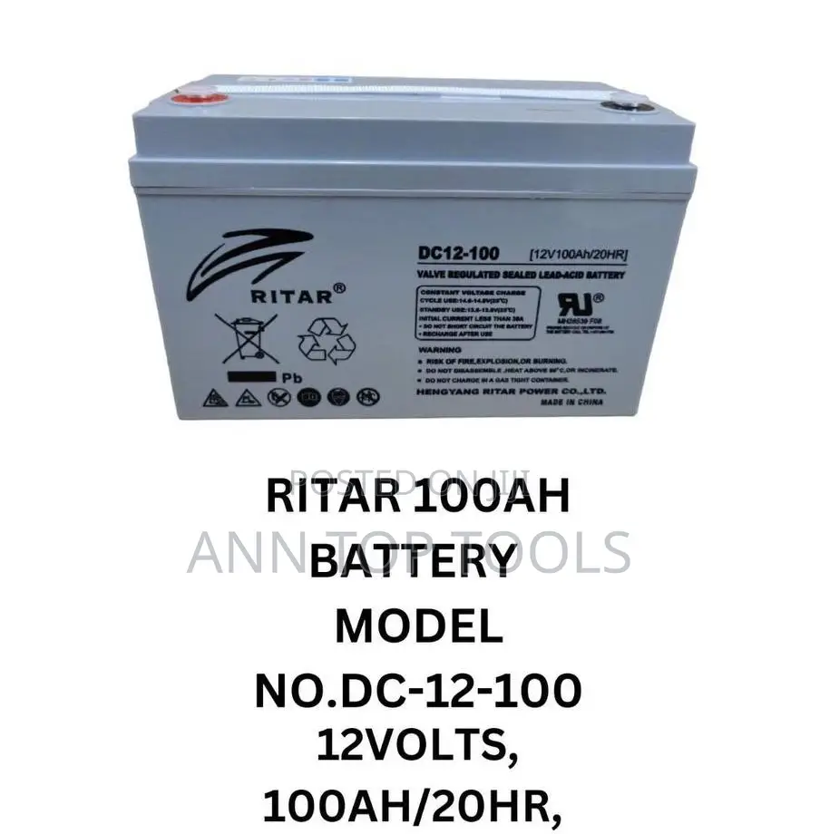 Original Ritar 100ah Battery 12v 20hr Heavy-Duty