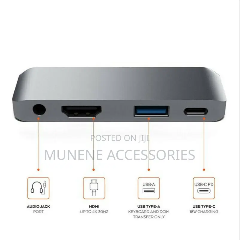 USB C Hub Adapter for iPad Pro 11", Air 4, 4in1 Dock Station