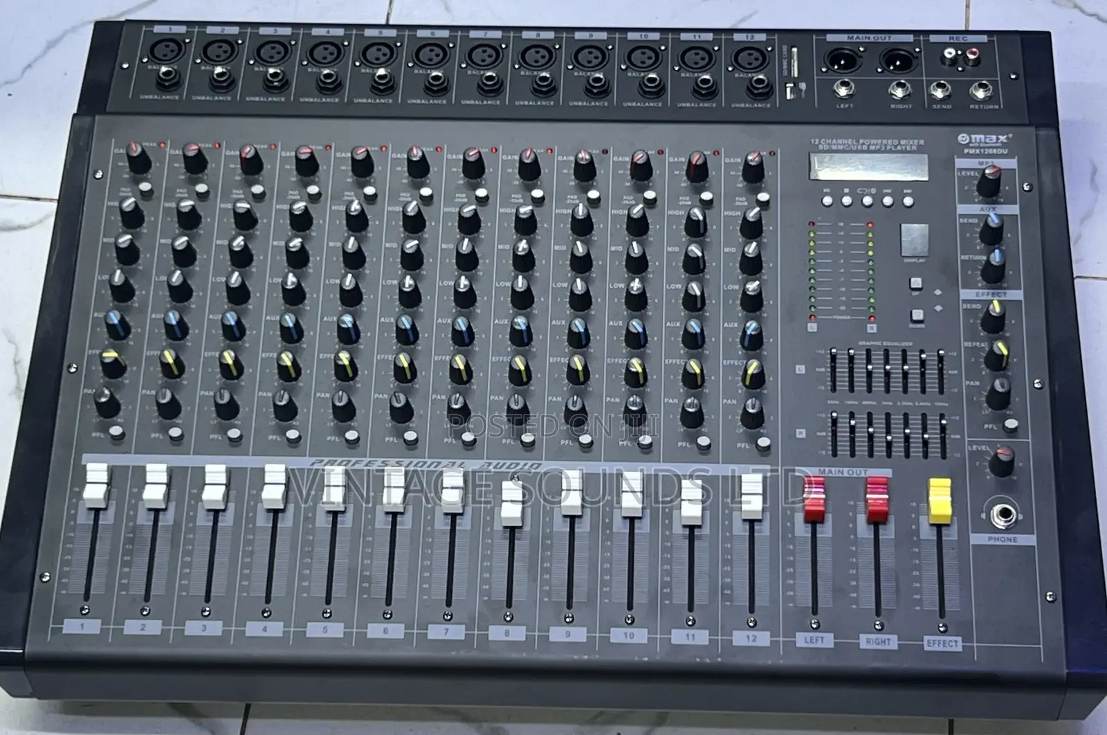 Max PMX-12 12channels Proffesional USB Bluetoth Mixer